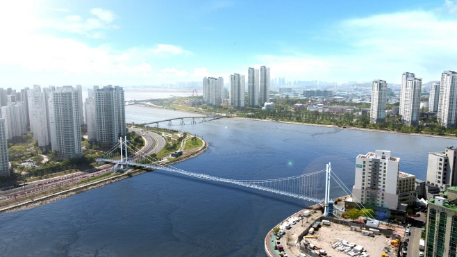 보도자료1-1 배곧_월곶 경관육교(보도교) 조감도_조감뷰