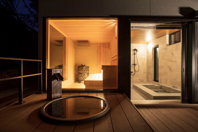 사진4. 자연과 함께 즐기는 사우나와 노천탕이 있는 숙소(일본 나스)