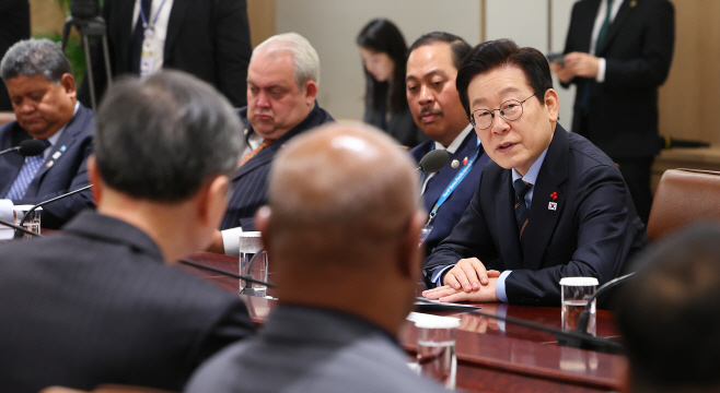 이재명 대통령, 태평양도서국 외교장관 단체 접견