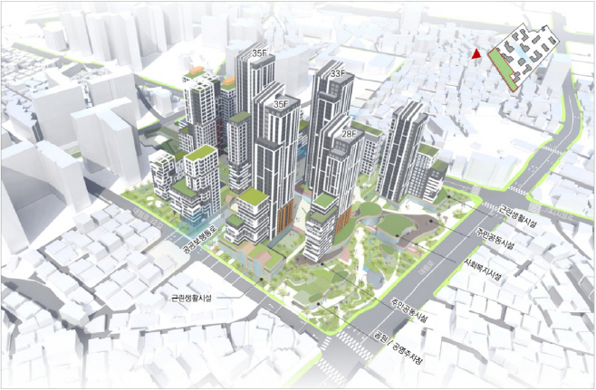 대림동 855-1번지 일대 대림1구역 주택정비형 재개발사업 조감도