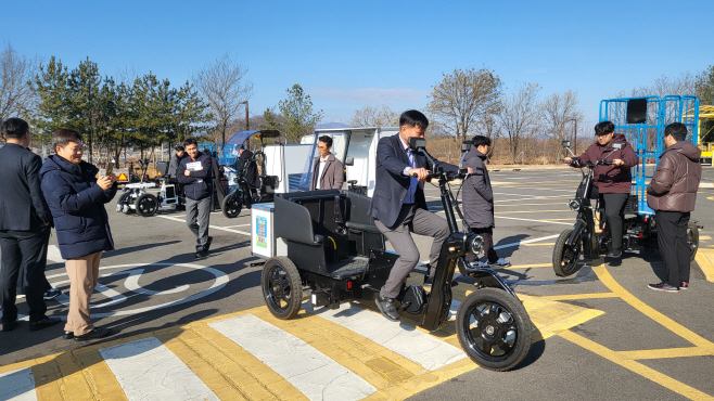 김천시, 화물용 전기자전거 시연회 개최