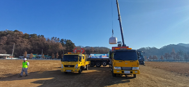 동절기 도로제설 모의훈련