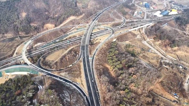 01.2 청주시, 3순환로 국동교차로 연결로 개통. 사진(항공사진)