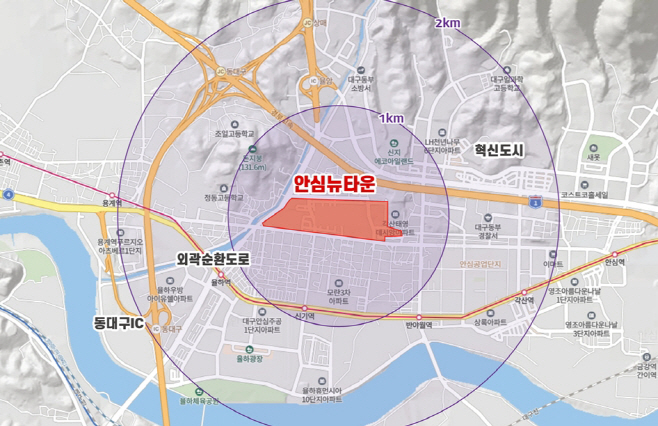 [신세계사이먼 사진자료_2] (가칭)대구 프리미엄 아울렛 부지 예정지 (동구 안심뉴타운)