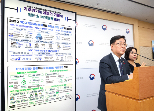 김성환 기후에너지환경부 장관, 2026년 주요 정...<YONHAP NO-4023>