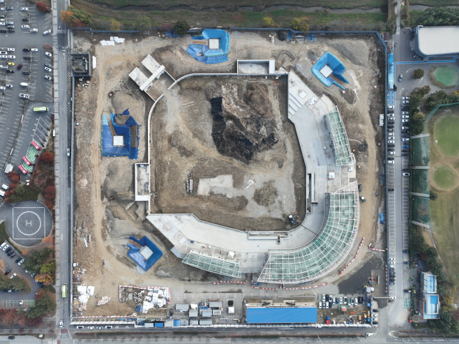 윤곽 드러낸 전주야구장, 시민 이용 중심시설로 조성 (전경사진)