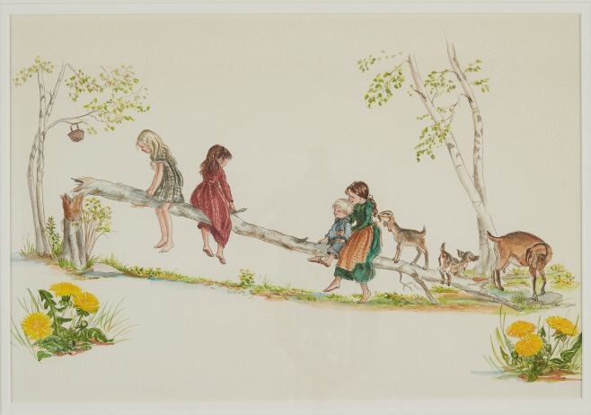 7. Tasha Tudor, There is no Season such Delight can bring, 1998, Pencil and watercolor on paper, 30 x 44cm
