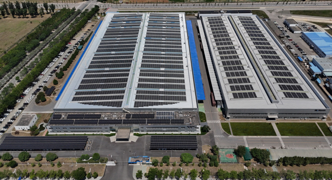 사진) HL만도 베이징 공장에 설치된 태양광 설비