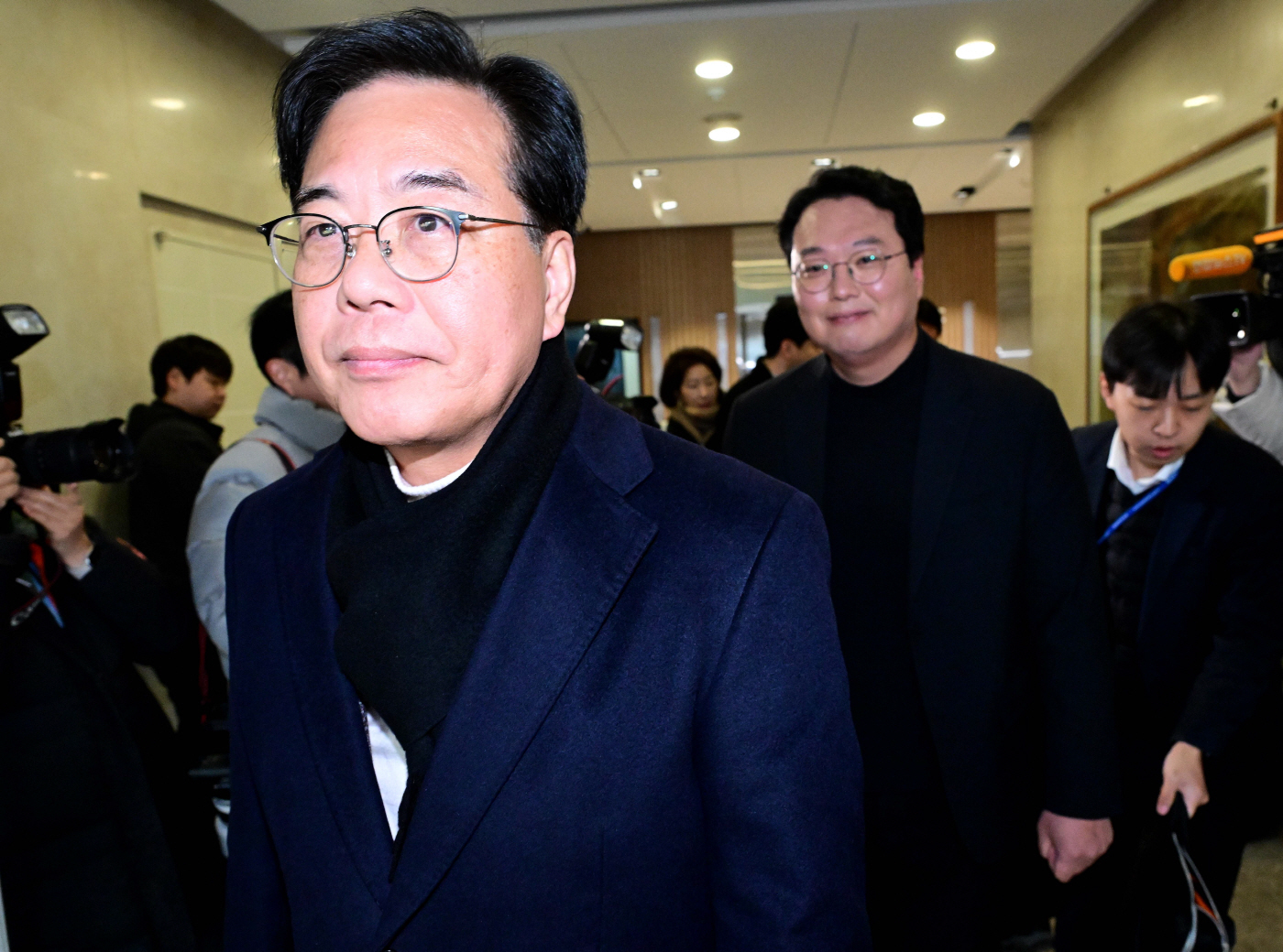 [포토] '통일교 특검법 발의' 회동 마친 송언석-천하람