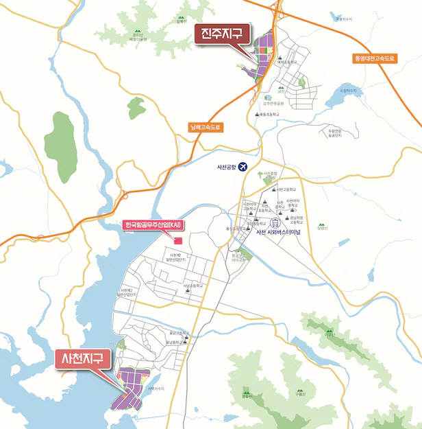 경남우주항공국가산업단지 위치도