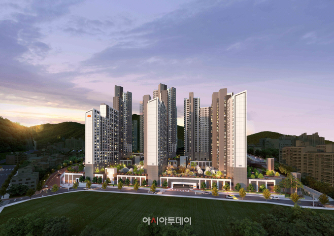 DL이앤씨) 'e편한세상 센텀 하이베뉴' 단지 투시도