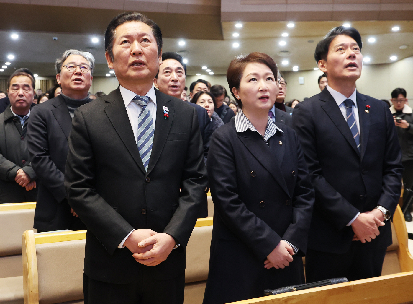 새에덴교회 성탄예배 참석한 정청래 대표