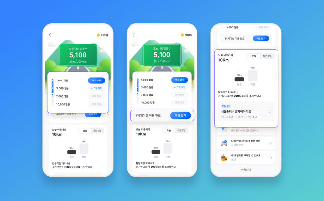 [이미지] 내비부터 도보까지 ‘모든 이동이 혜택’… 티맵 만보기 출시