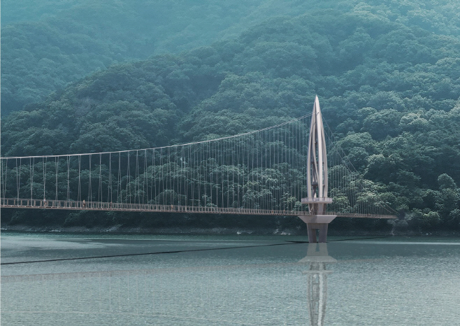 담양호 용마루길 보도현수교 조감도