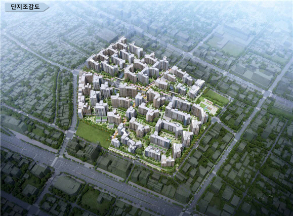 경기 성남시 신흥1구역 재개발 사업 조감도