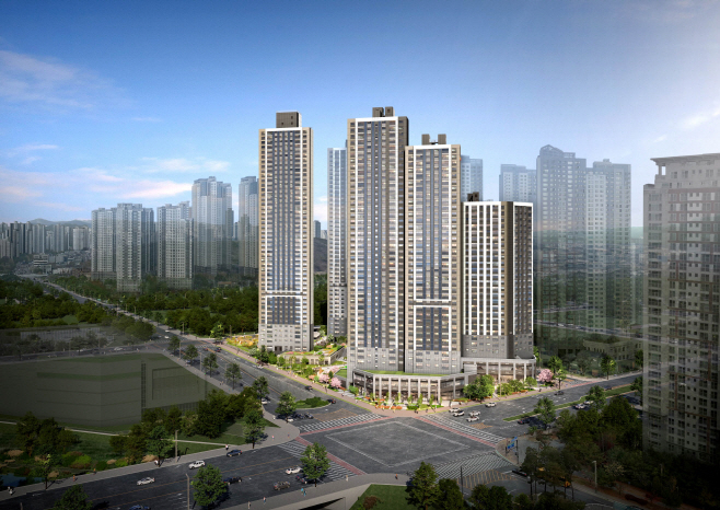 경기 화성 'e편한세상 동탄역 어반원' 주상복합 아파트 투시도