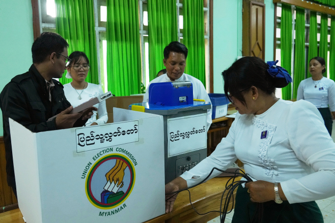 Myanmar Election <YONHAP NO-3233> (AP)