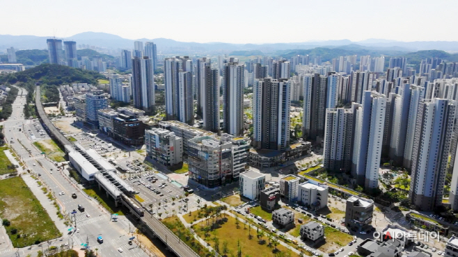 아산시 탕정 신도시 전경