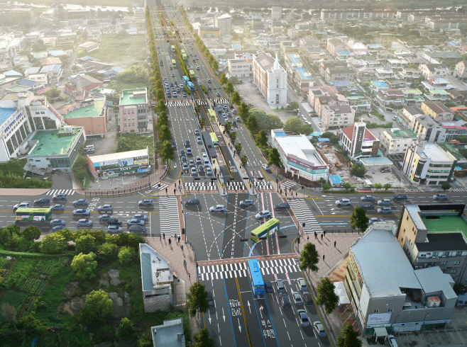 전주 대중교통 혁신 이끌 기린대로 BRT 연내 개통 (가련광장 교차로)