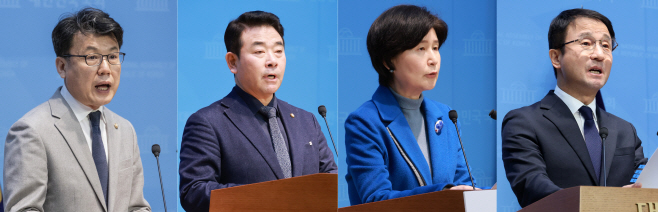 민주당 원내대표 보선 '4파전' 구도 형성<YONHAP NO-4216>
