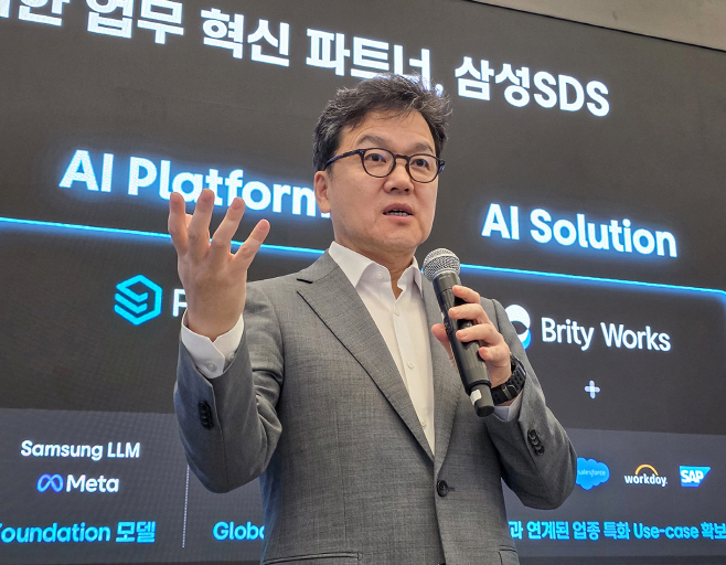 [사진자료1] 삼성SDS, AI 에이전트 기반 AX 혁신 선언…CES 2026서 ‘일하는 방식의 변화’ 제시