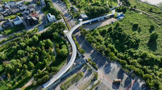 만성지구~기지제 잇는 보행육교 ‘임시 개통’ (1)