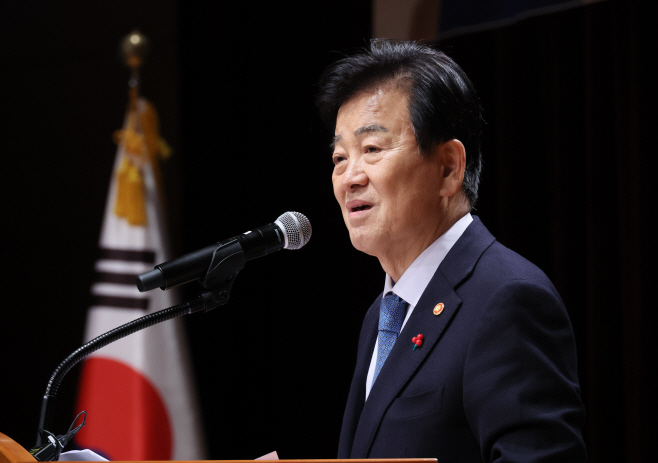 정동영 장관, 2026년 통일부 시무식 신년사<YONHAP NO-3587>