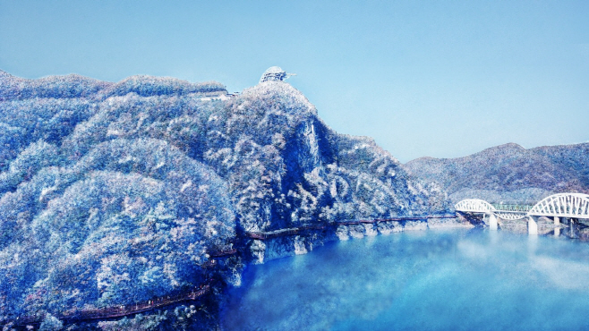 보도 1) 단양강 잔도 설경