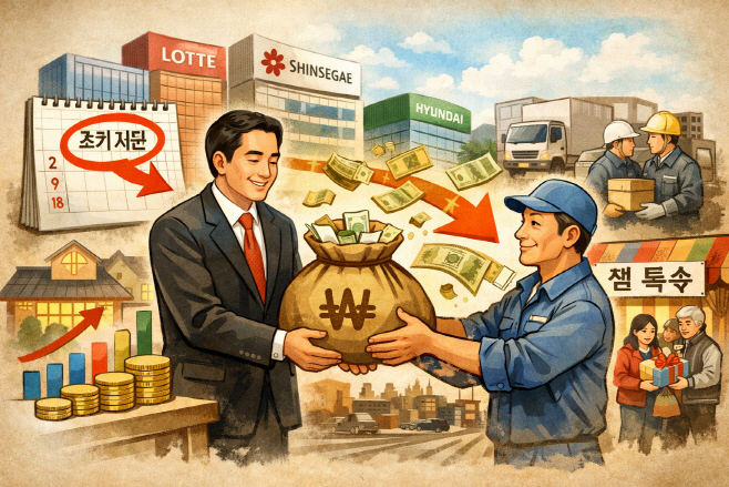 대기업 조기대금 지급 AI가 생성한 그립