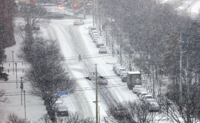'눈 쌓이는 대구'
