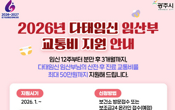 광줏, 다태임신 교통비 지원