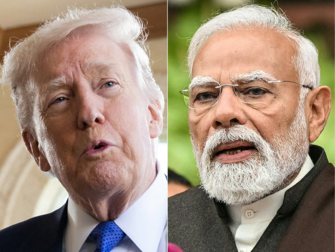 COMBO-US-INDIA-DIPLOMACY-TRADE-TRUMP-MODI <YONHAP NO-0506> (AFP)