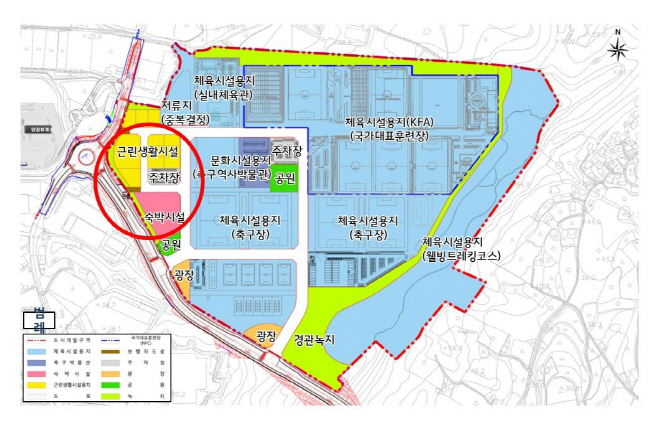 축구종합센터건립추진과(코리아풋볼파크 내 숙박.근린생활시설용지 위치도)