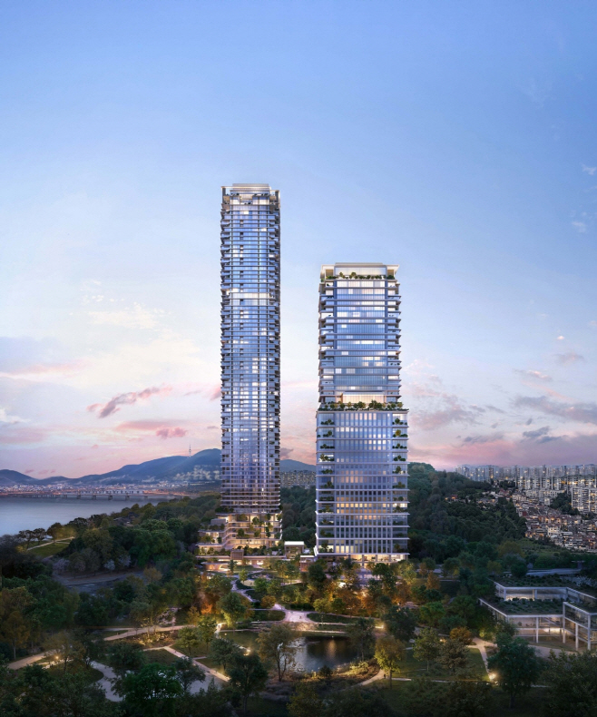 옛 삼표레미콘 부지에 들어서는 초고층 복합단지 조감도.