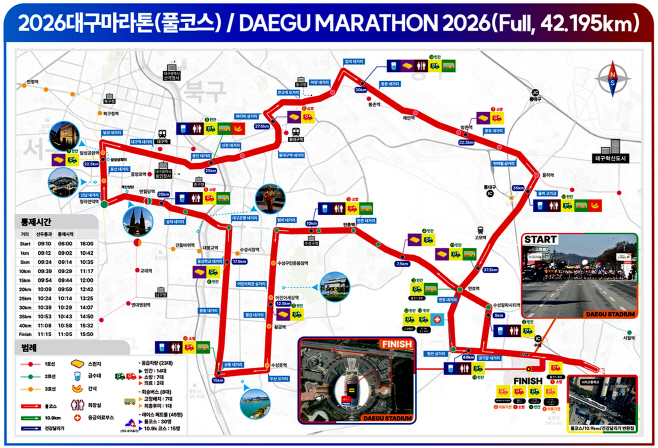 [붙임2] 2026대구마라톤 코스맵(풀코스)