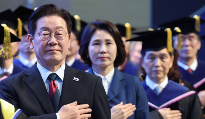 이재명 대통령, 카이스트 졸업식 참석<YONHAP NO-5740>