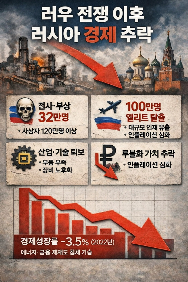 0222 러시아 경제 추락 인포그래픽