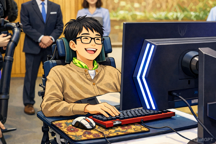 친선 경기를 진행 중인 쿠팡 e스포츠팀 선수 챗GPT 먀