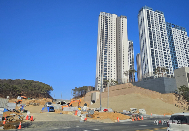 '아산자이 그랜드파크' 아파트 현장