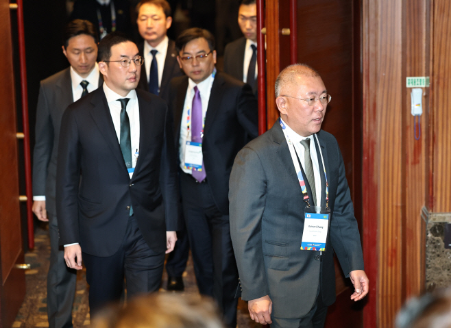 한-브라질 비즈니스 포럼 참석하는 기업 회장들