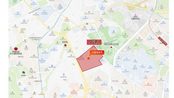 우만가구역 재개발 사업 위치도