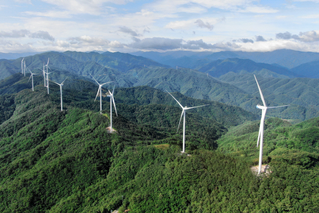 양양풍력발전 전경
