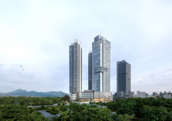 서울 성동구 성수동1가 뚝섬지구 부영복합빌딩 투시도