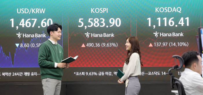 5,580대 회복한 코스피<YONHAP NO-5811>