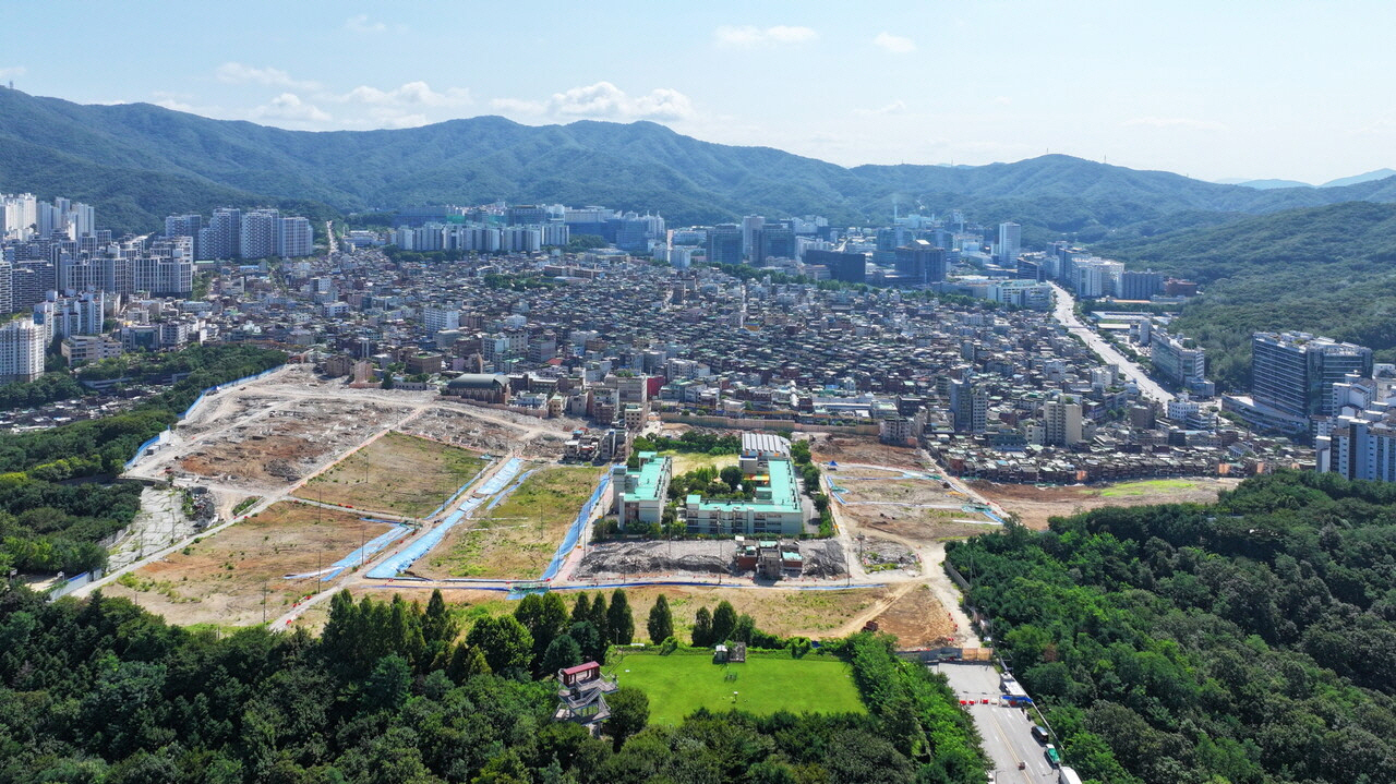 상대원2구역 재개발사업장 일대