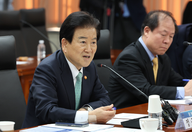 발언하는 정동영 통일부 장관<YONHAP NO-4531>