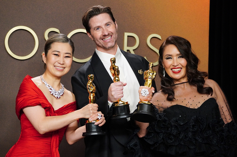 아카데미 '케데헌' 수상 장면