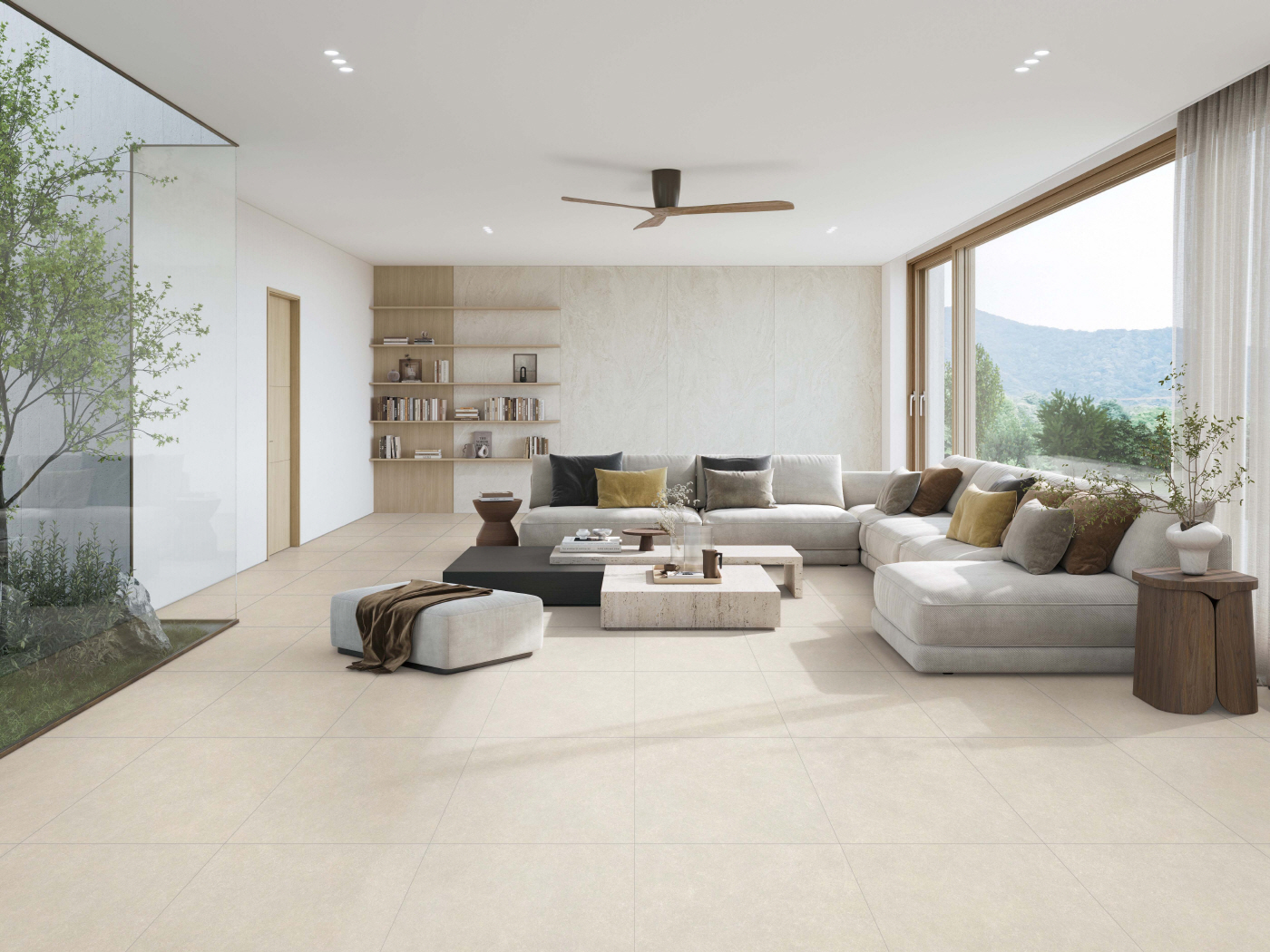 스톤테리어 바닥재 확산…KCC글라스, 정사각형 강마루 출시