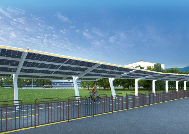 시화방조제 자전거길 디자인태양광 조감도