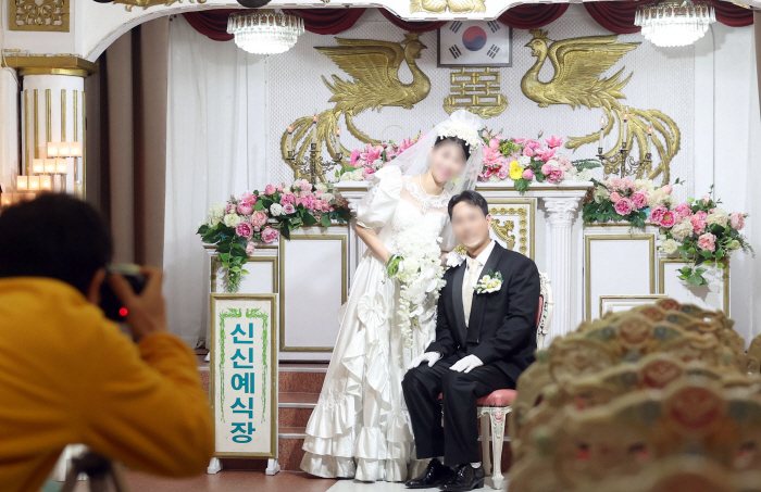 마산 신신예식장 레트로 결혼사진